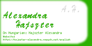 alexandra hajszter business card